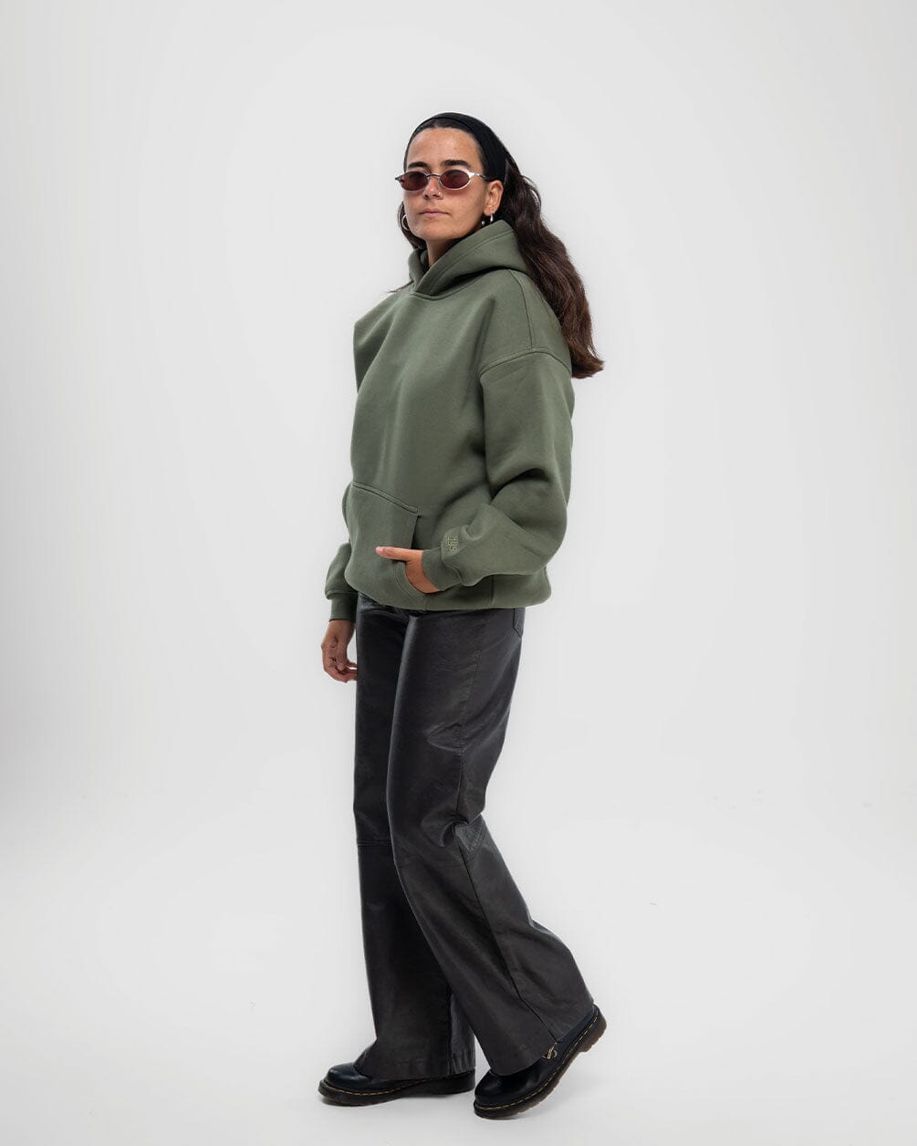 Dark Olive Basic Hoodie Plain Hoodies IN YOUR SHOE