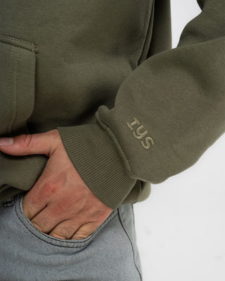 Dark Olive Basic Hoodie Plain Hoodies IN YOUR SHOE