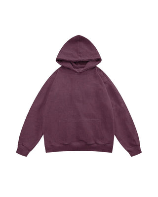 Deep Cherry Basic Heavy Oversized Hoodie Plain Hoodies IN YOUR SHOE
