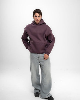 Deep Cherry Basic Heavy Oversized Hoodie Plain Hoodies IN YOUR SHOE