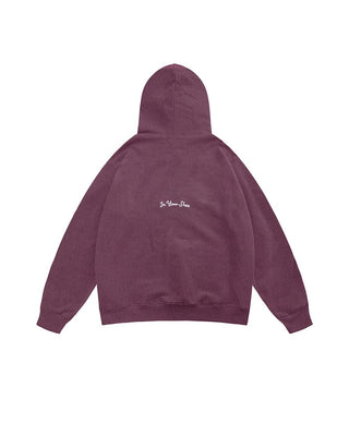 Deep Cherry Basic Heavy Oversized Hoodie Plain Hoodies IN YOUR SHOE