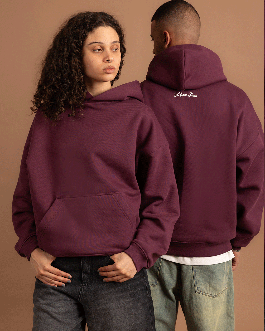 Deep Cherry Heavy Boxy Hoodie Heavy Boxy Hoodies IN YOUR SHOE