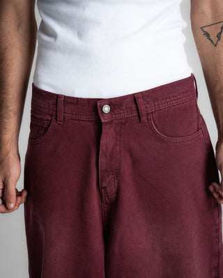 Deep Red Baggy Jeans Jeans IN YOUR SHOE 36