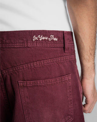 Deep Red Baggy Jeans Jeans IN YOUR SHOE 38