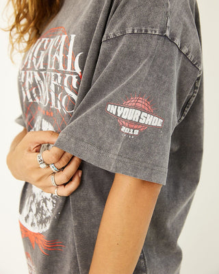 Digital Senses Acid Washed Oversized Tee Washed Oversized Tee IN YOUR SHOE XL