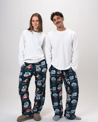 Don't Go Out Fluffy Pjoys Fluffy Pjoys IN YOUR SHOE M Navy Blue