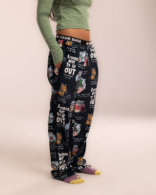 Don't Go Out Fluffy Pjoys Fluffy Pjoys IN YOUR SHOE M Black