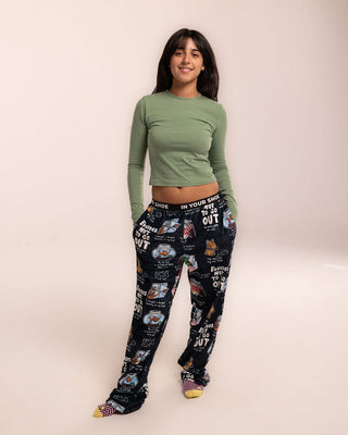 Don't Go Out Fluffy Pjoys Fluffy Pjoys IN YOUR SHOE S Black