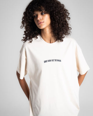 Early Birds Oversized Tee Printed Oversized Tees IN YOUR SHOE