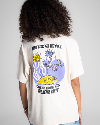 Early Birds Oversized Tee Printed Oversized Tees IN YOUR SHOE