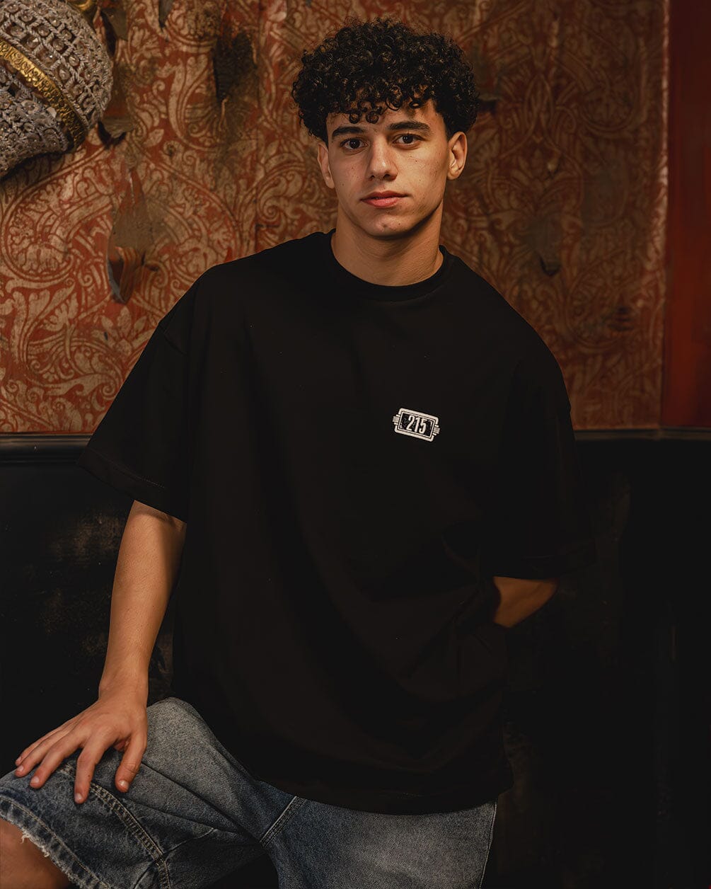 El Beit Beity Black Oversized Tee Printed Oversized Tees In Your Shoe X SHAHID M