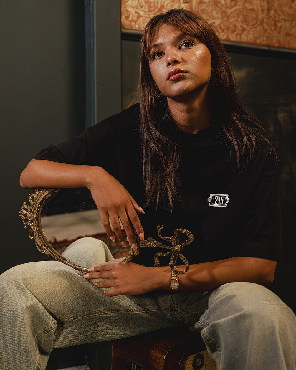 El Beit Beity Black Oversized Tee Printed Oversized Tees In Your Shoe X SHAHID