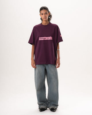 Emotionally Unavailable Oversized Tee Printed Oversized Tees IN YOUR SHOE M