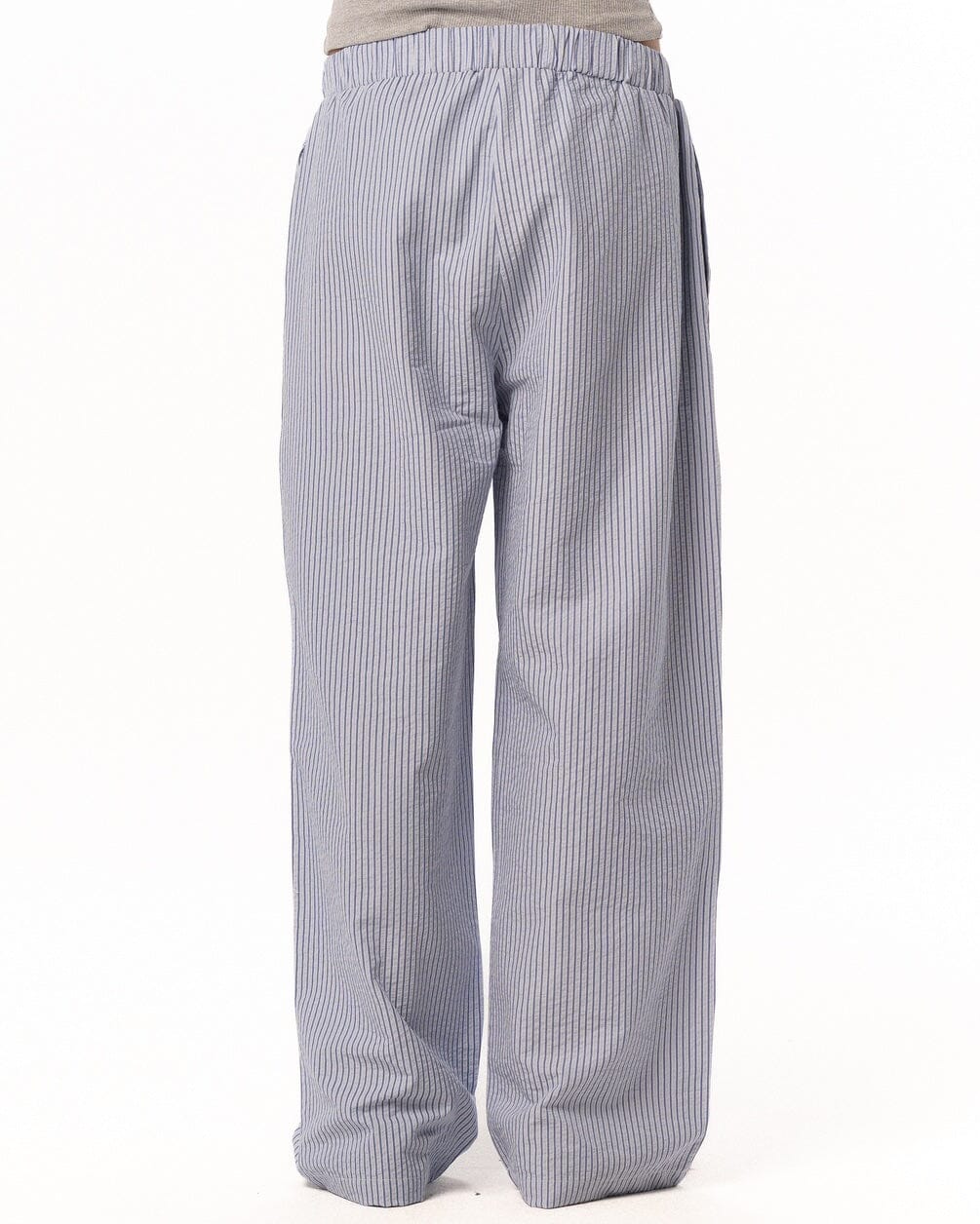 Female Baby Blue Striped Boxer Pants Boxer Pants IN YOUR SHOE L