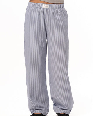 Female Baby Blue Striped Boxer Pants Boxer Pants IN YOUR SHOE M