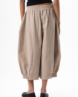 Female Beige Cropped Balloon Pants Pants IN YOUR SHOE L