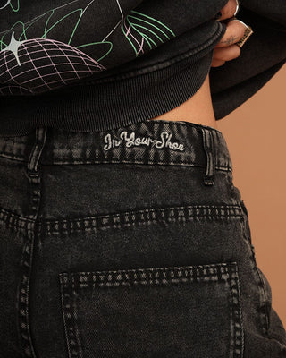 Female Black Washed Skater Jeans Jeans IN YOUR SHOE