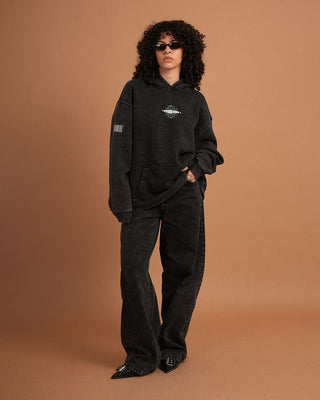 Female Black Washed Skater Jeans Jeans IN YOUR SHOE 34