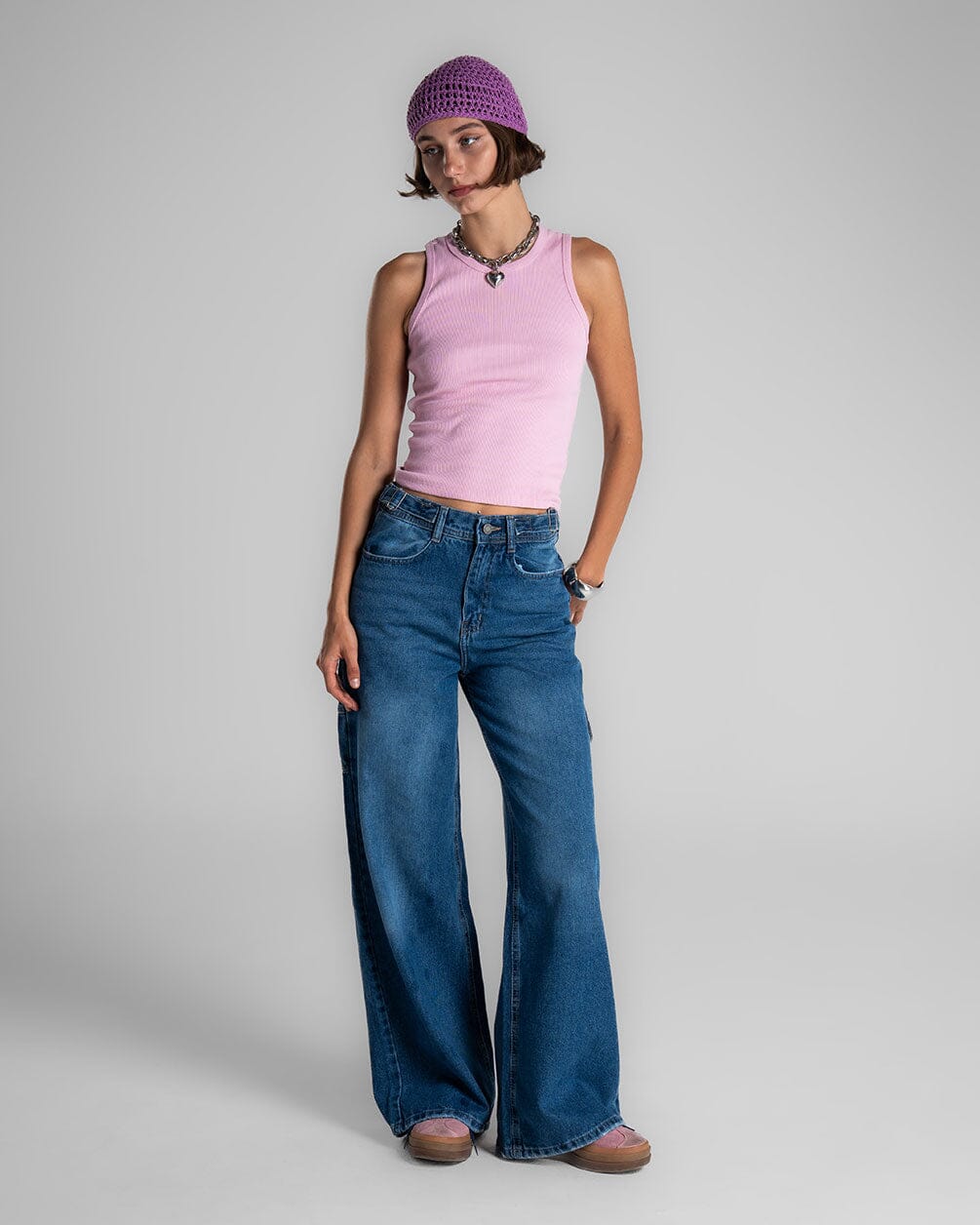 Female Blue Washed Skater Jeans Jeans IN YOUR SHOE 34