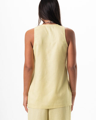 Female Butter Yellow Oversized Linen Set Linen Set IN YOUR SHOE