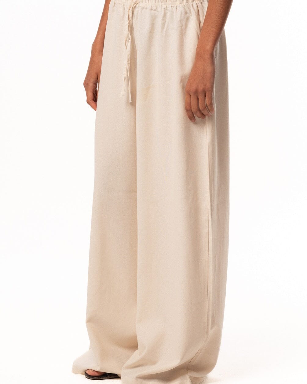 Female Creamy Super Oversized Linen Pants Linen Pants IN YOUR SHOE XL
