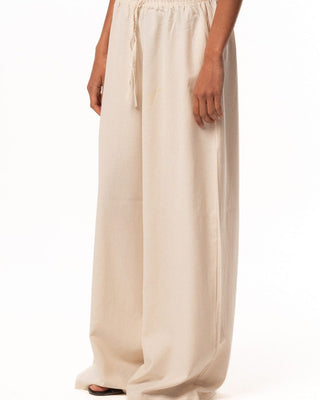 Female Creamy Super Oversized Linen Pants Linen Pants IN YOUR SHOE XL