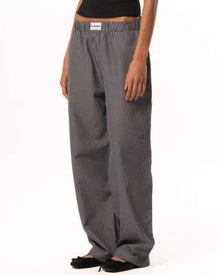 Female Dark Blue Striped Boxer Pants Boxer Pants IN YOUR SHOE