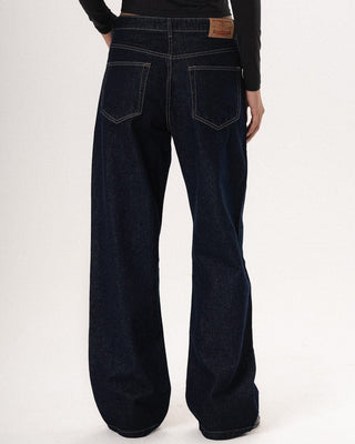 Female Denim Blue Washed Wide Leg Jeans Jeans IN YOUR SHOE 38