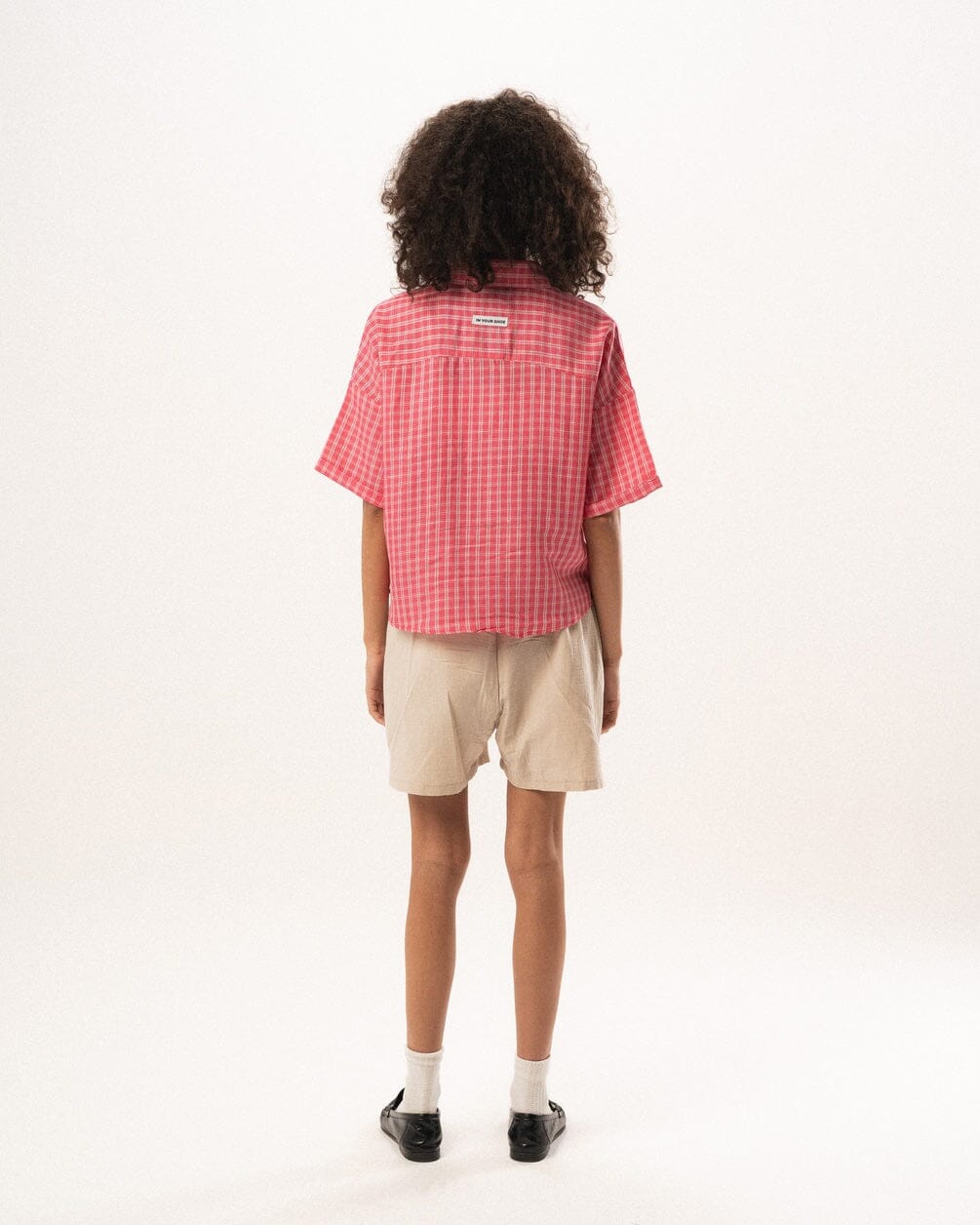 Female Fuchsia Plaid Oversized Shirt Oversized Shirts IN YOUR SHOE L