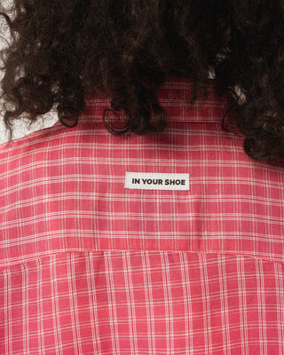 Female Fuchsia Plaid Oversized Shirt Oversized Shirts IN YOUR SHOE