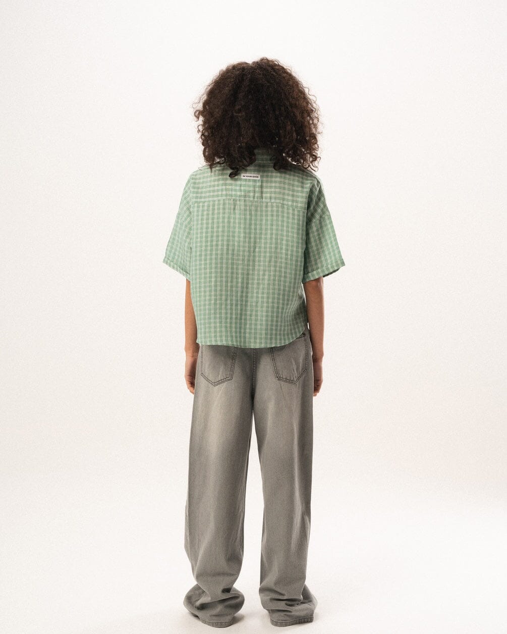Female Green Plaid Oversized Shirt Oversized Shirts IN YOUR SHOE M