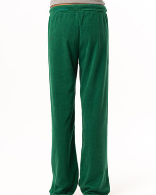 Female Green Straight Terry Pants Pants IN YOUR SHOE