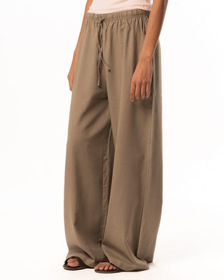 Female Greige Super Oversized Linen Pants Linen Pants IN YOUR SHOE XL