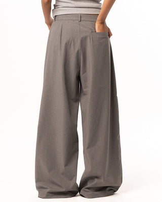 Female Grey Loose Office Pants Pants IN YOUR SHOE L