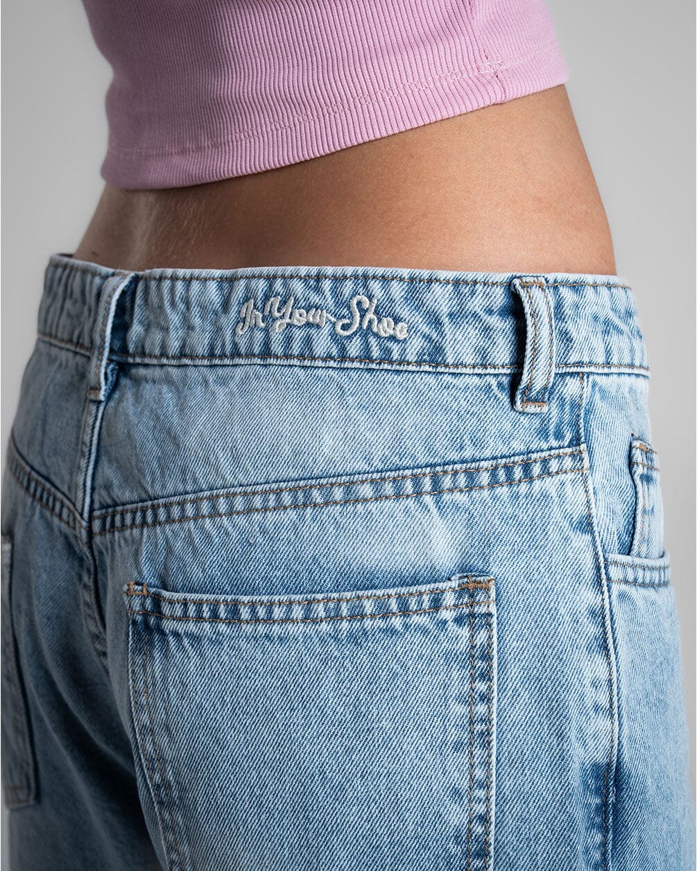 Female Light Blue Oversized Jeans Jeans IN YOUR SHOE 42