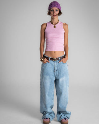 Female Light Blue Oversized Jeans Jeans IN YOUR SHOE 34