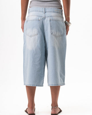 Female Light Blue Wide Leg Jorts Jorts IN YOUR SHOE 40
