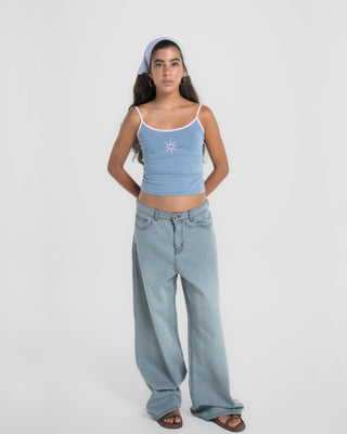 Female Light Grey Oversized Jeans Jeans IN YOUR SHOE 34