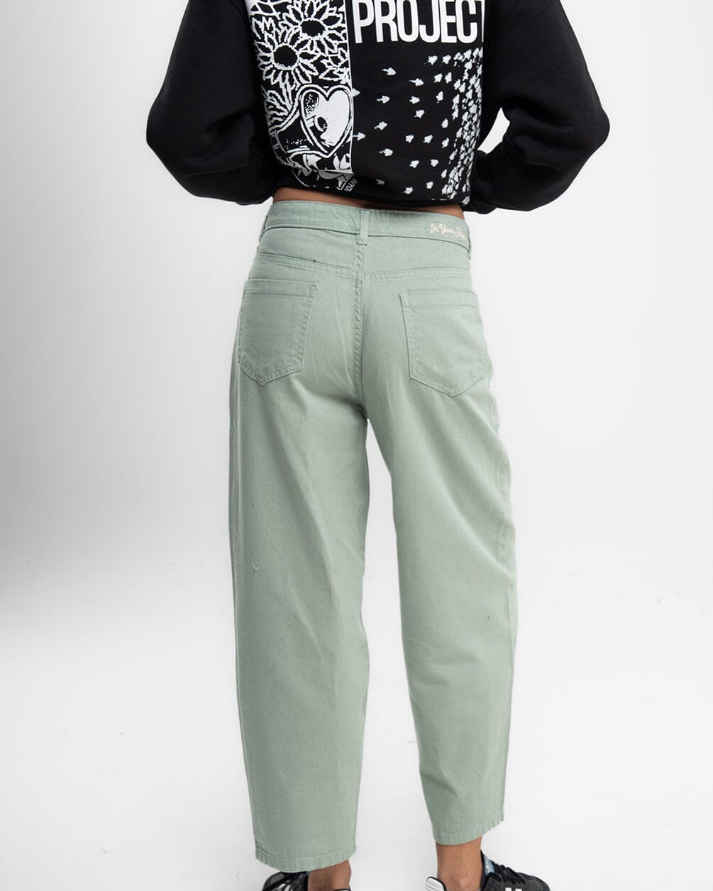 Female Pastel Green Mom Jeans Jeans IN YOUR SHOE