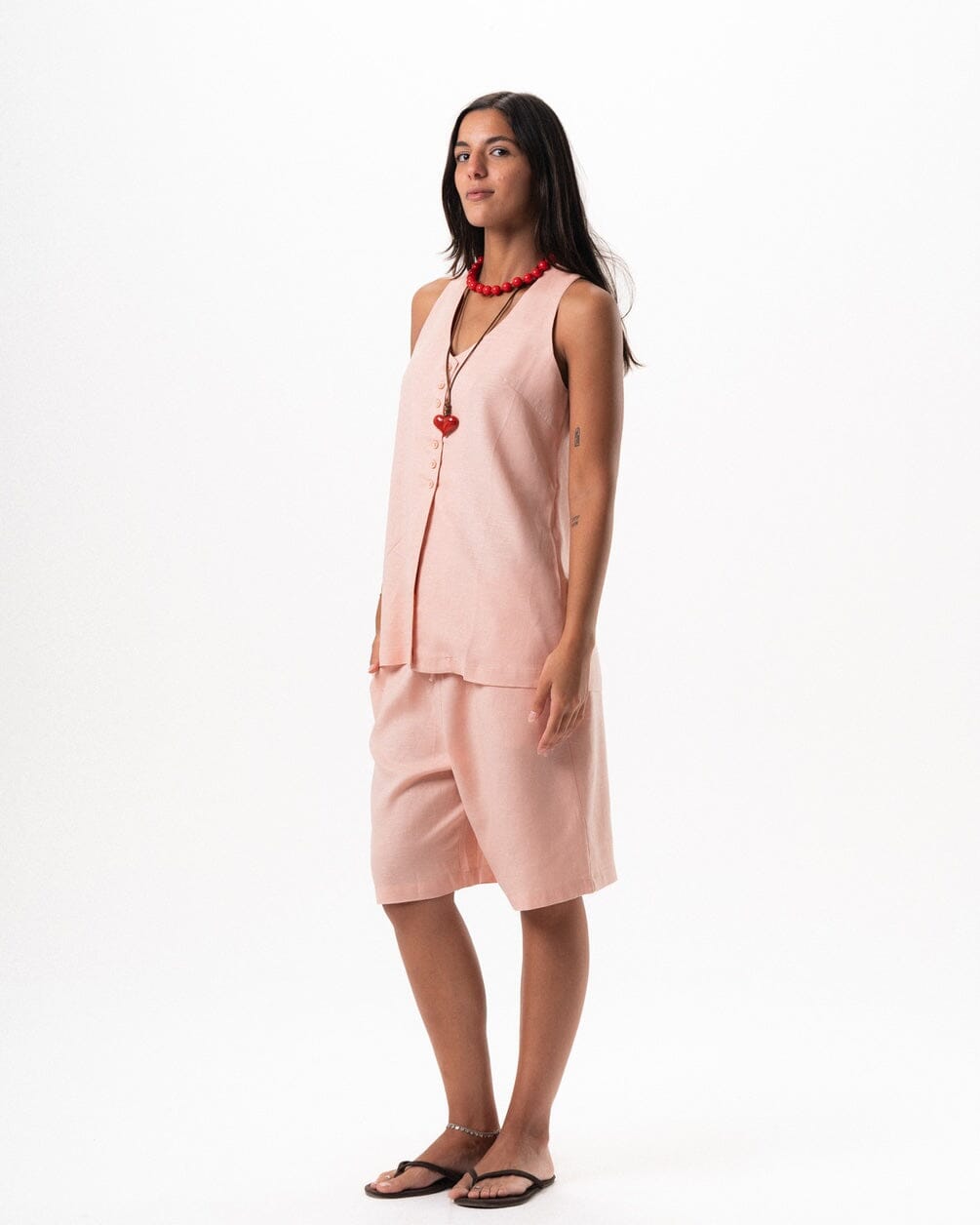 Female Pink Oversized Linen Set Linen Set IN YOUR SHOE