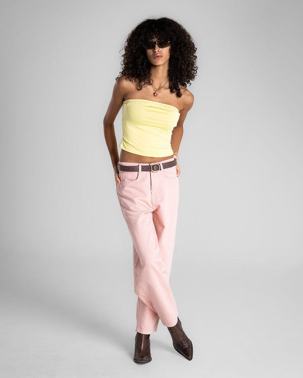 Female Pink Mom Jeans