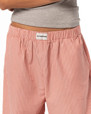 Female Pink Striped Boxer Pants Boxer Pants IN YOUR SHOE