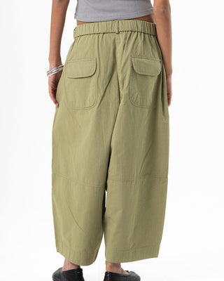 Female Pistachio Green Barrel Fit Pants Pants IN YOUR SHOE L