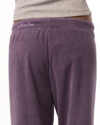 Female Purple Straight Terry Pants Pants IN YOUR SHOE