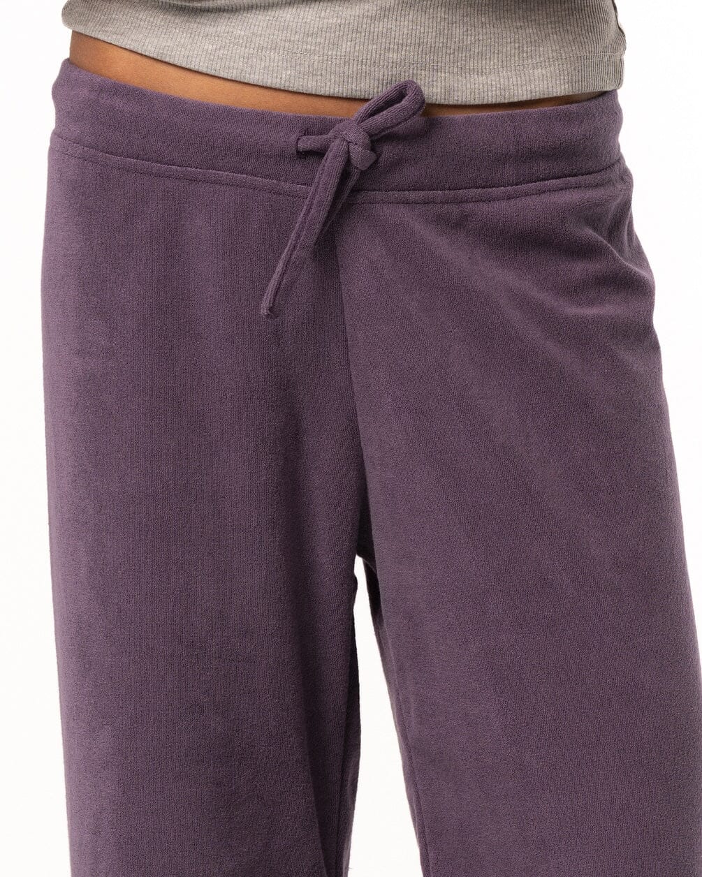 Female Purple Straight Terry Pants Pants IN YOUR SHOE