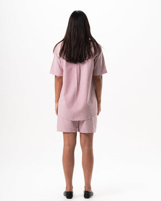 Female Red Striped Oversized Set Linen Set IN YOUR SHOE