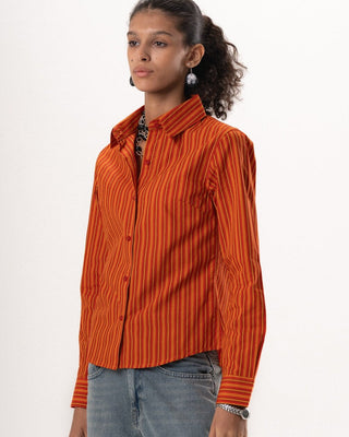 Female Red Striped Regular Shirt Regular Shirts IN YOUR SHOE XL
