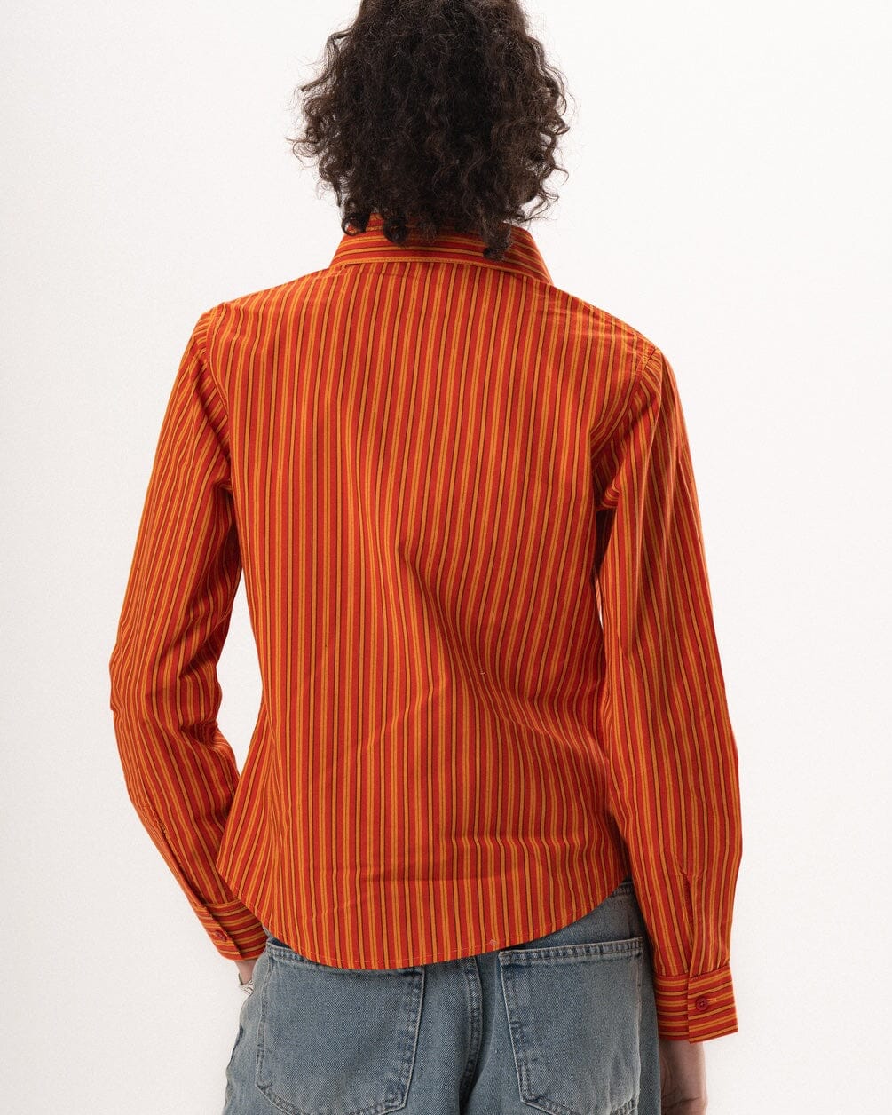 Female Red Striped Regular Shirt Regular Shirts IN YOUR SHOE L