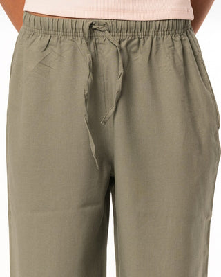 Female Sage Green Linen Wide Leg Pants Linen Pants IN YOUR SHOE XL