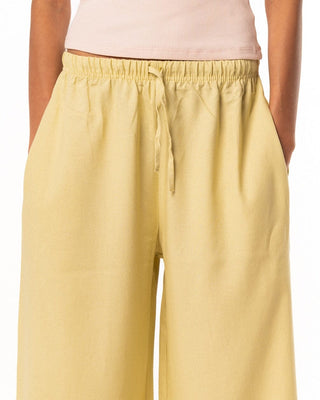 Female Yellow Super Oversized Linen Pants Linen Pants IN YOUR SHOE